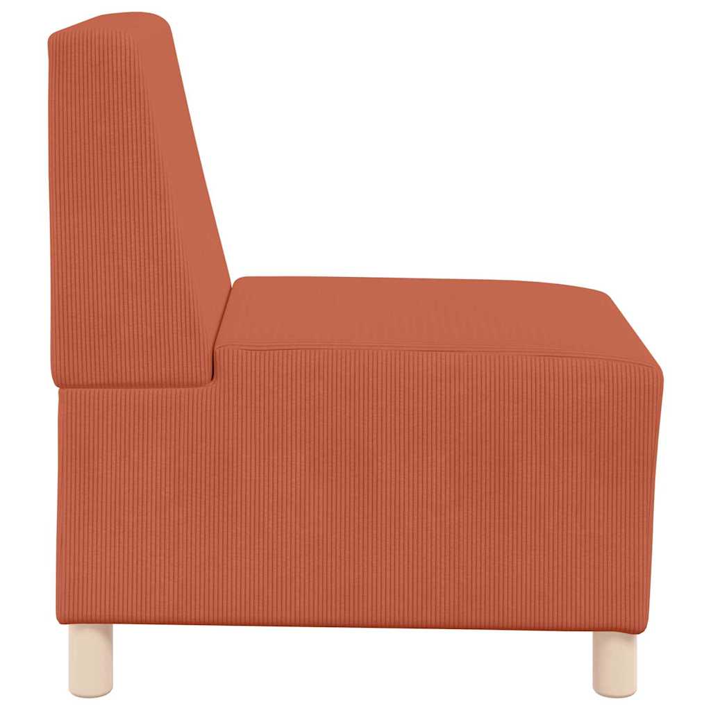 Modulares Armfreies Sofa 2 pcs Orange 55 x 74 x 82 cm Cordstoff