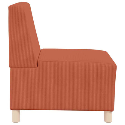 Modulares Armfreies Sofa 2 pcs Orange 55 x 74 x 82 cm Cordstoff
