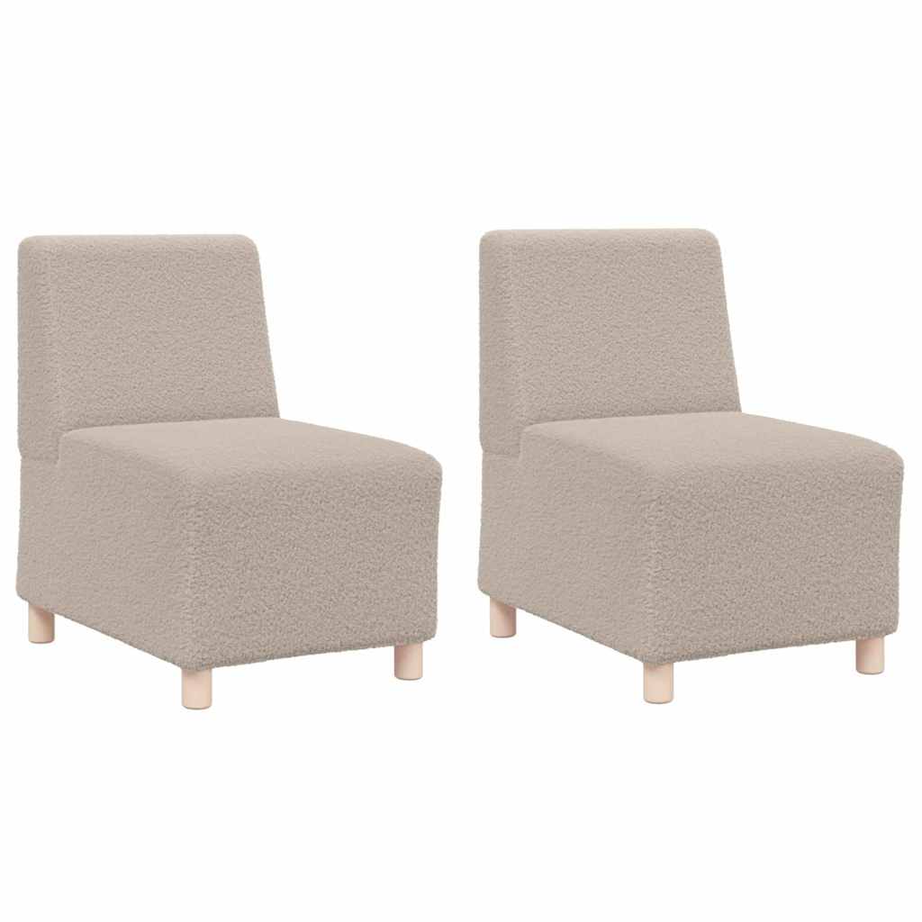 Modulares Armfreies Sofa 2 pcs Hellgrau 55 x 74 x 82 cm