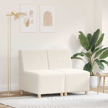 Modulares Armfreies Sofa 2 pcs Creme 55 x 74 x 82 cm