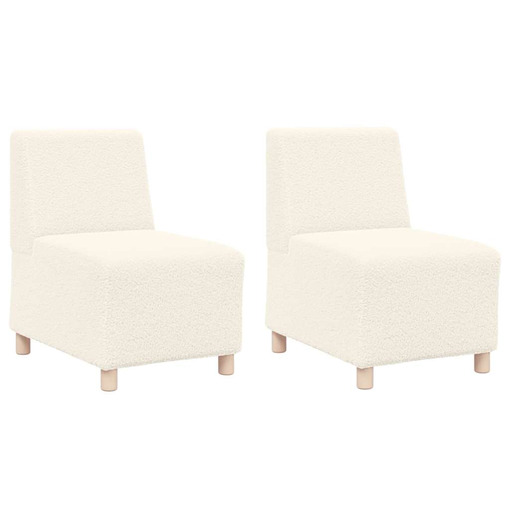 Modulares Armfreies Sofa 2 pcs Creme 55 x 74 x 82 cm