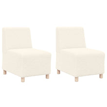 Modulares Armfreies Sofa 2 pcs Creme 55 x 74 x 82 cm