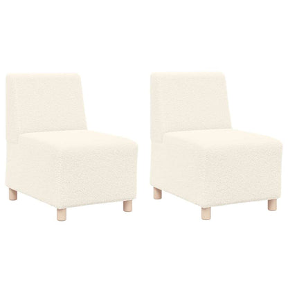 Modulares Armfreies Sofa 2 pcs Creme 55 x 74 x 82 cm