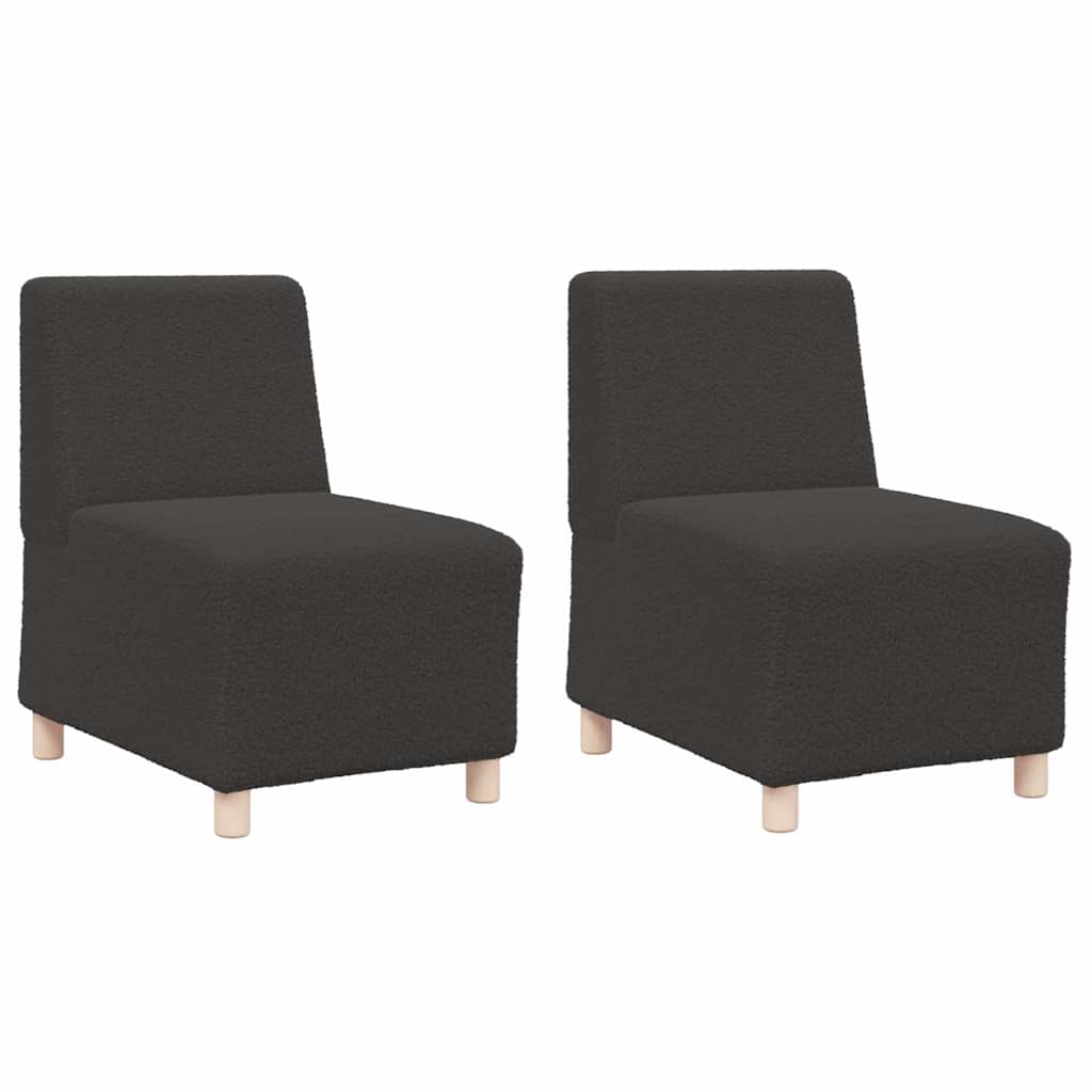Modulares Armfreies Sofa 2 pcs Dunkelgrau 55 x 74 x 82 cm