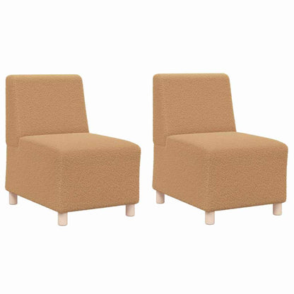 Modulares Armfreies Sofa 2 pcs Beige 55 x 74 x 82 cm