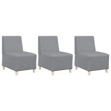 Modulares Armfreies Sofa 3 pcs Hellgrau 55 x 74 x 82 cm Stoff