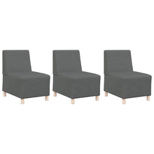 Modulares Armfreies Sofa 3 pcs Dunkelgrau 55 x 74 x 82 cm Stoff
