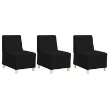 Modulares Armfreies Sofa 3 pcs Schwarz 55 x 74 x 82 cm Stoff