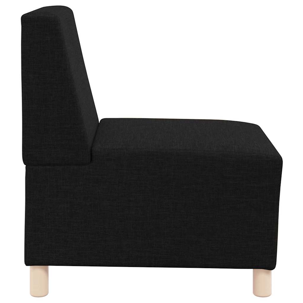 Modulares Armfreies Sofa 3 pcs Schwarz 55 x 74 x 82 cm Stoff