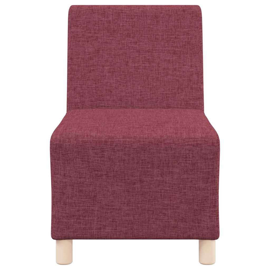 Modulares Armfreies Sofa 3 pcs Weinrot 55 x 74 x 82 cm Stoff