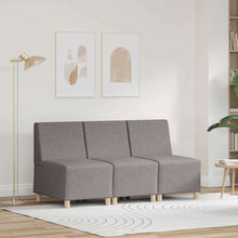 Modulares Armfreies Sofa 3 pcs Taupe 55 x 74 x 82 cm Stoff