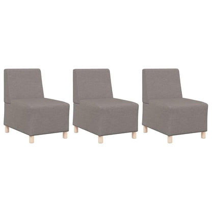 Modulares Armfreies Sofa 3 pcs Taupe 55 x 74 x 82 cm Stoff