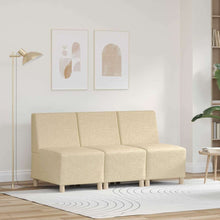 Modulares Armfreies Sofa 3 pcs Creme 55 x 74 x 82 cm Stoff