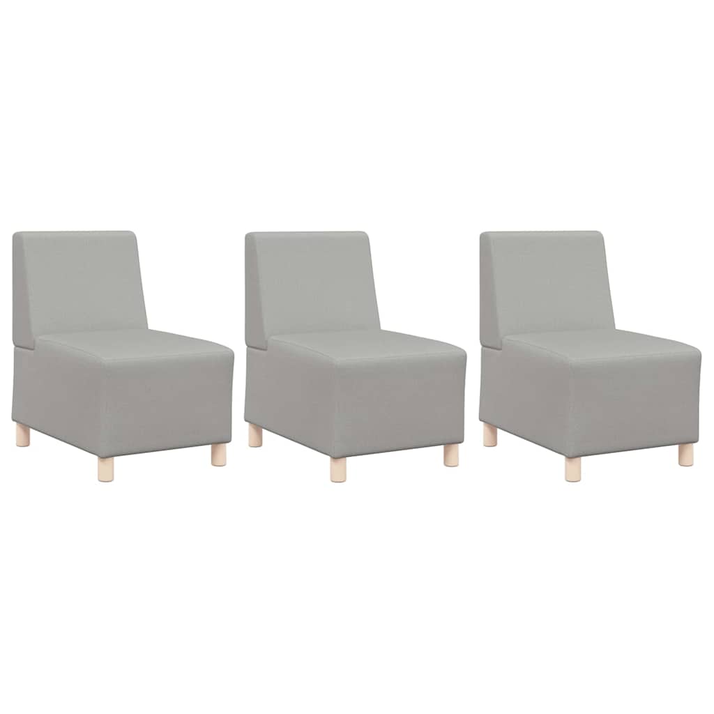 Modulares Armfreies Sofa 3 pcs Wolkengrau 55 x 74 x 82 cm Stoff