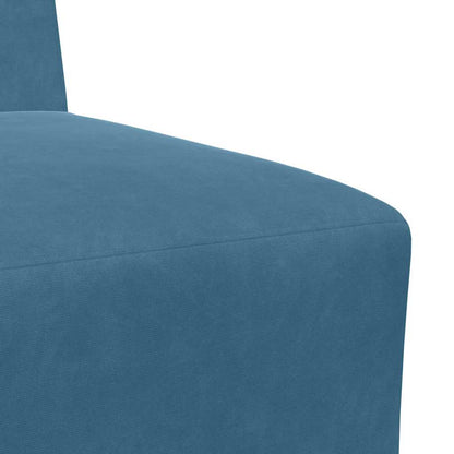 Modulares Armfreies Sofa 3 pcs Blau 55 x 74 x 82 cm Samt