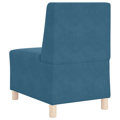 Modulares Armfreies Sofa 3 pcs Blau 55 x 74 x 82 cm Samt