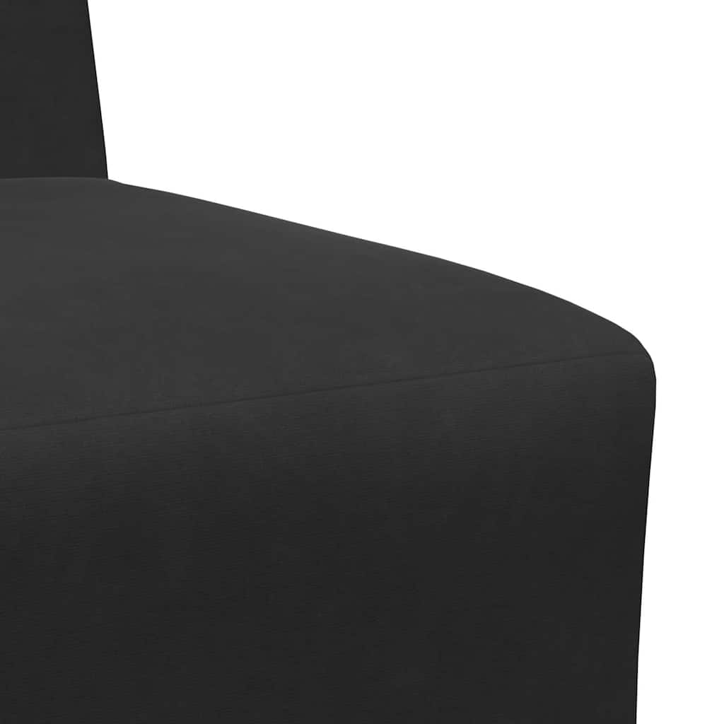 Modulares Armfreies Sofa 3 pcs Schwarz 55 x 74 x 82 cm Samt