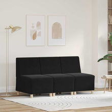 Modulares Armfreies Sofa 3 pcs Schwarz 55 x 74 x 82 cm Samt