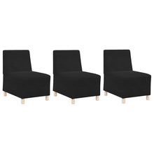 Modulares Armfreies Sofa 3 pcs Schwarz 55 x 74 x 82 cm Samt