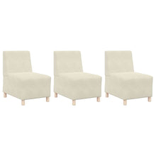 Modulares Armfreies Sofa 3 pcs Creme 55 x 74 x 82 cm Samt