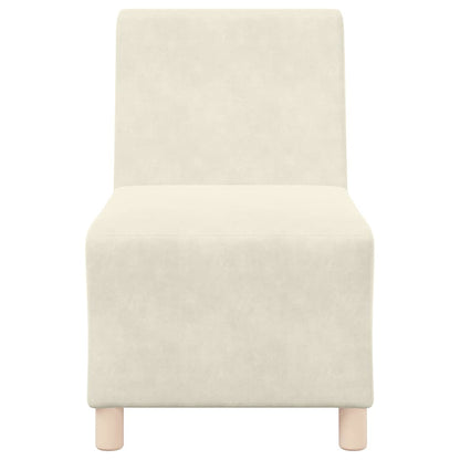 Modulares Armfreies Sofa 3 pcs Creme 55 x 74 x 82 cm Samt