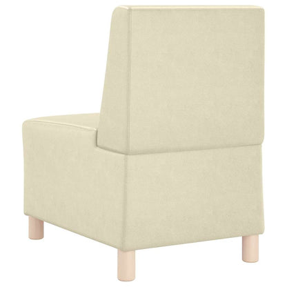 Modulares Armfreies Sofa 3 pcs Creme 55 x 74 x 82 cm Kunstleder