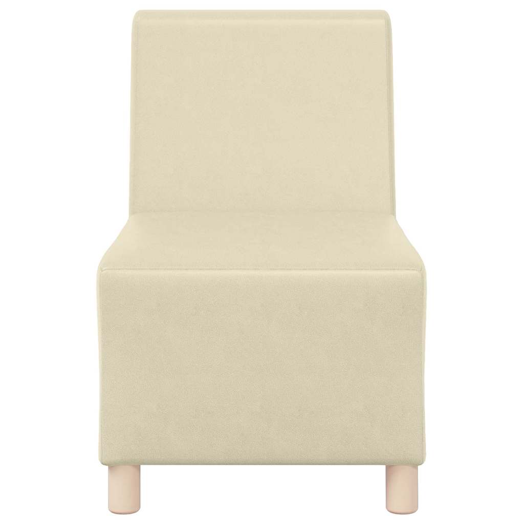 Modulares Armfreies Sofa 3 pcs Creme 55 x 74 x 82 cm Kunstleder