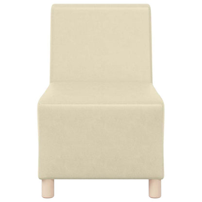 Modulares Armfreies Sofa 3 pcs Creme 55 x 74 x 82 cm Kunstleder