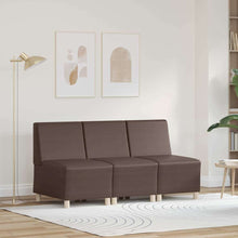 Modulares Armfreies Sofa 3 pcs Braun 55 x 74 x 82 cm Kunstleder