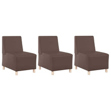 Modulares Armfreies Sofa 3 pcs Braun 55 x 74 x 82 cm Kunstleder