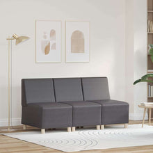 Modulares Armfreies Sofa 3 pcs Grau 55 x 74 x 82 cm Kunstleder