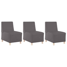Modulares Armfreies Sofa 3 pcs Grau 55 x 74 x 82 cm Kunstleder