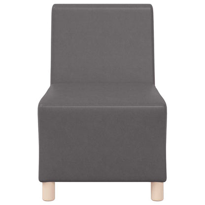 Modulares Armfreies Sofa 3 pcs Grau 55 x 74 x 82 cm Kunstleder