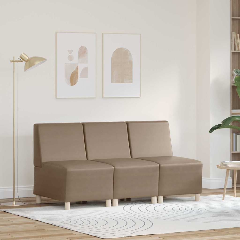Modulares Armfreies Sofa 3 pcs Cappuccino 55 x 74 x 82 cm