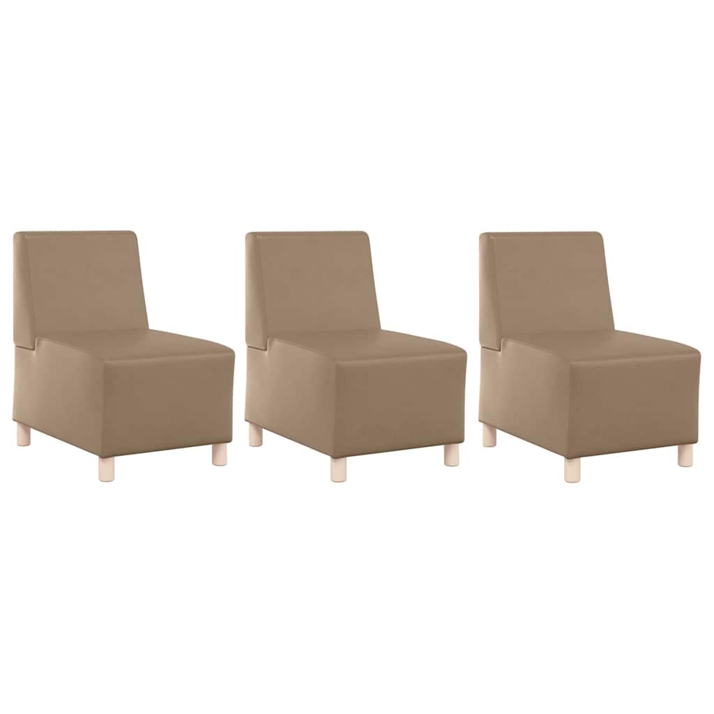 Modulares Armfreies Sofa 3 pcs Cappuccino 55 x 74 x 82 cm