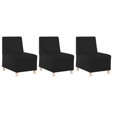 Modulares Armfreies Sofa 3 pcs Schwarz 55 x 74 x 82 cm