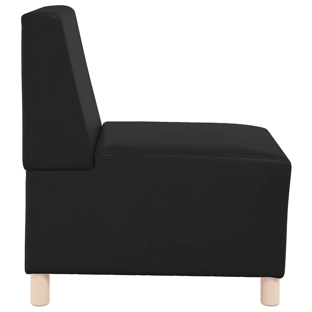 Modulares Armfreies Sofa 3 pcs Schwarz 55 x 74 x 82 cm