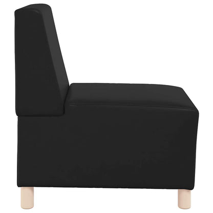 Modulares Armfreies Sofa 3 pcs Schwarz 55 x 74 x 82 cm