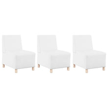 Modulares Armfreies Sofa 3 pcs Weiß 55 x 74 x 82 cm Kunstleder