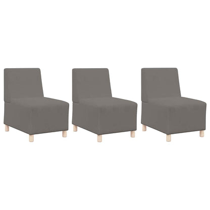 Modulares Armfreies Sofa 3 pcs Hellgrau 55 x 74 x 82 cm
