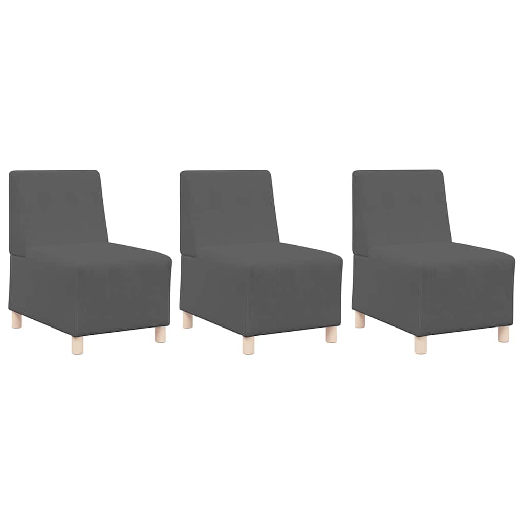 Modulares Armfreies Sofa 3 pcs Dunkelgrau 55 x 74 x 82 cm