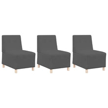 Modulares Armfreies Sofa 3 pcs Dunkelgrau 55 x 74 x 82 cm