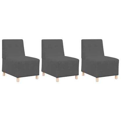 Modulares Armfreies Sofa 3 pcs Dunkelgrau 55 x 74 x 82 cm