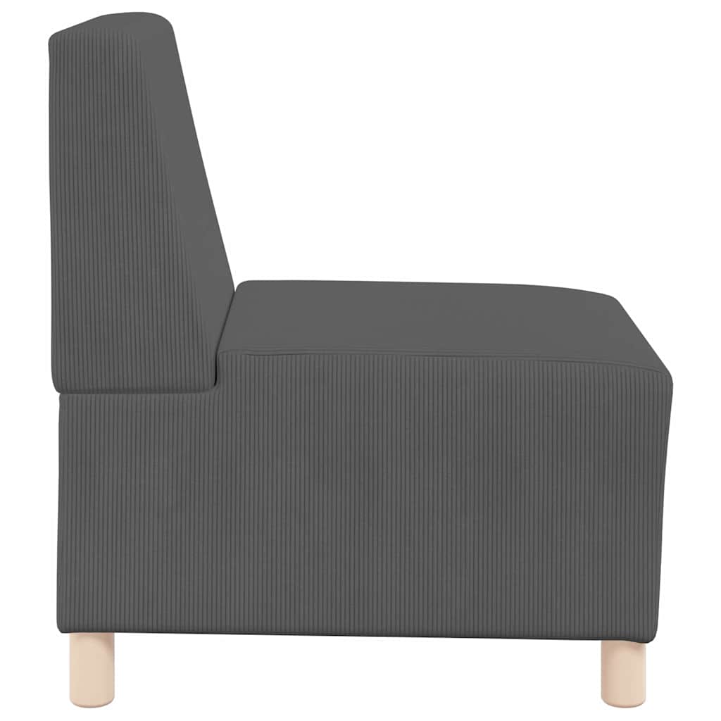 Modulares Armfreies Sofa 3 pcs Dunkelgrau 55 x 74 x 82 cm