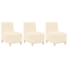 Modulares Armfreies Sofa 3 pcs Creme 55 x 74 x 82 cm Cordstoff