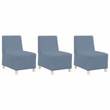 Modulares Armfreies Sofa 3 pcs Blau 55 x 74 x 82 cm Cordstoff