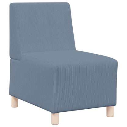 Modulares Armfreies Sofa 3 pcs Blau 55 x 74 x 82 cm Cordstoff