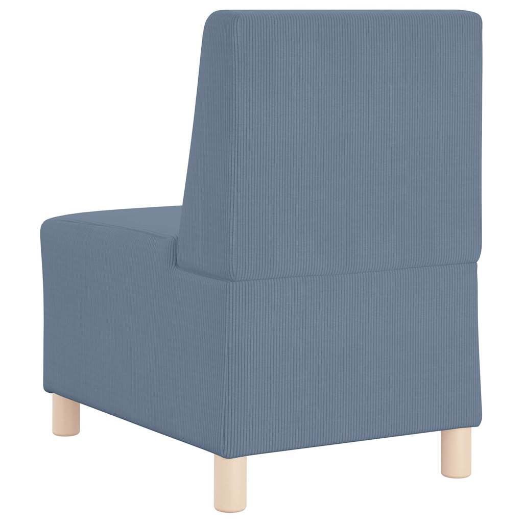 Modulares Armfreies Sofa 3 pcs Blau 55 x 74 x 82 cm Cordstoff