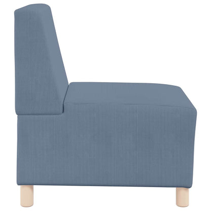 Modulares Armfreies Sofa 3 pcs Blau 55 x 74 x 82 cm Cordstoff