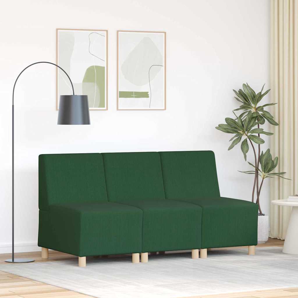 Modulares Armfreies Sofa 3 pcs Dschungelgrün 55 x 74 x 82 cm